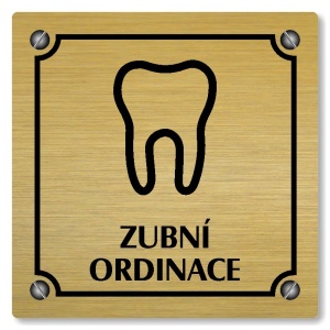 Zubní ordinace, 100x100mm, zlatá, Kansas